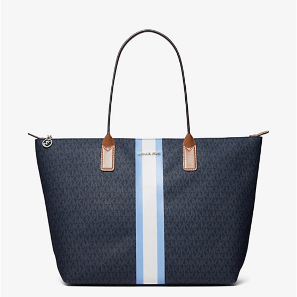 Michael Kors logo Large Blue stripe Tote